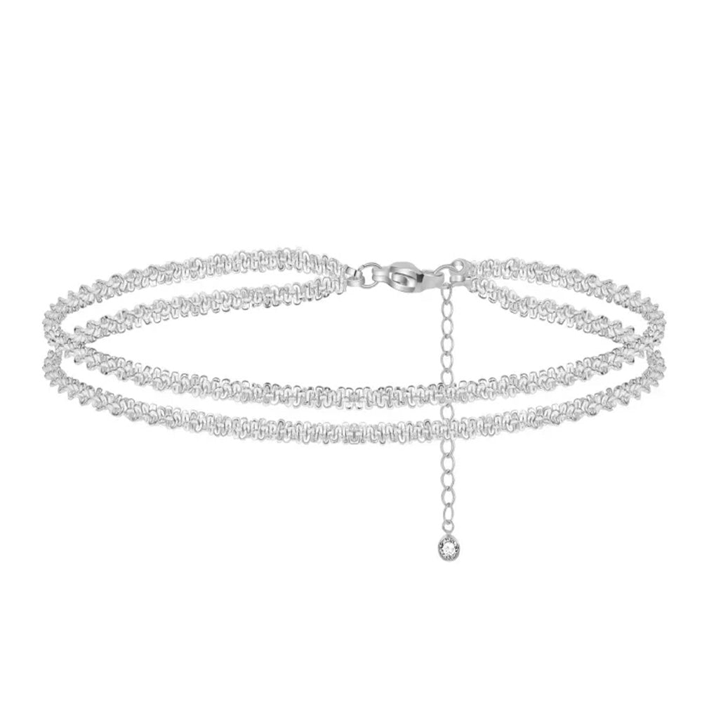 Tobillera Minimalista Doble Cadena | Tobillera Elegante Resistente y Atemporal (2x1)
