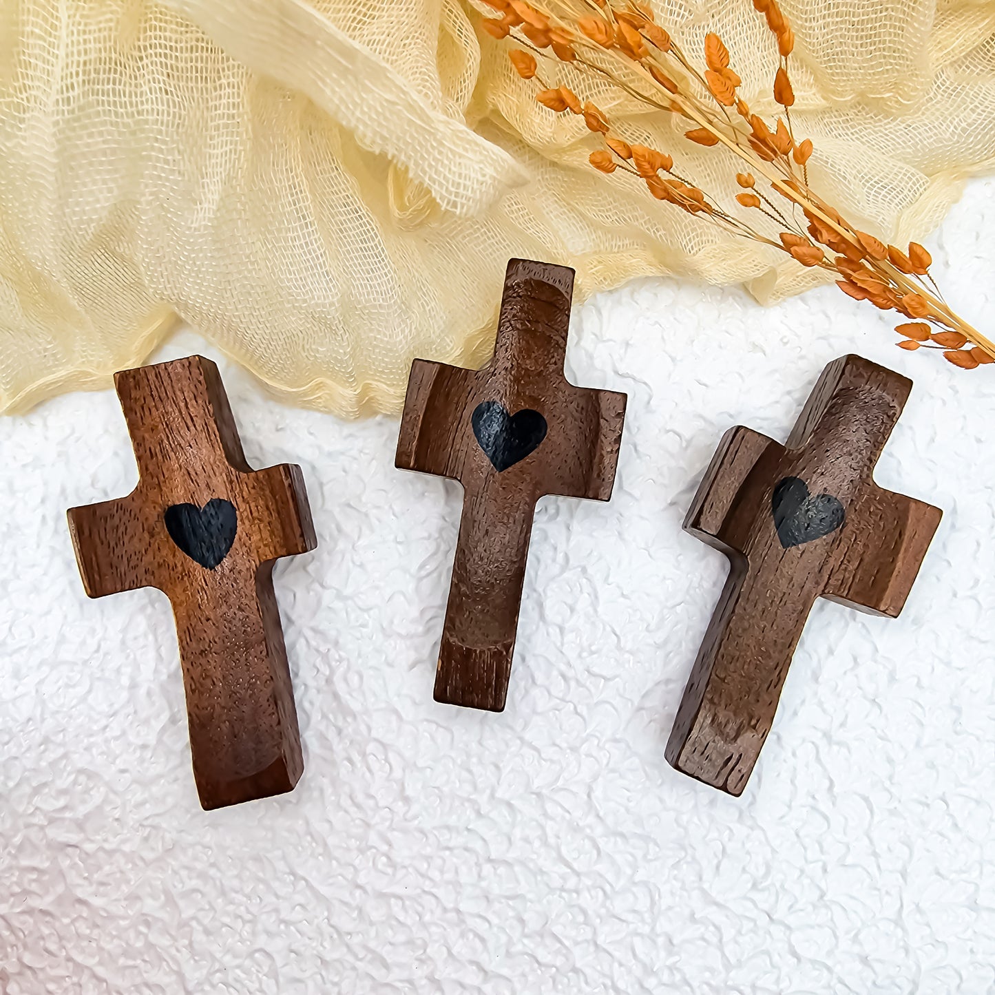Set 1 Cruz de Madera + 1 Llavero cruz | Símbolo de Fe | Amor y Protección en tu Mano