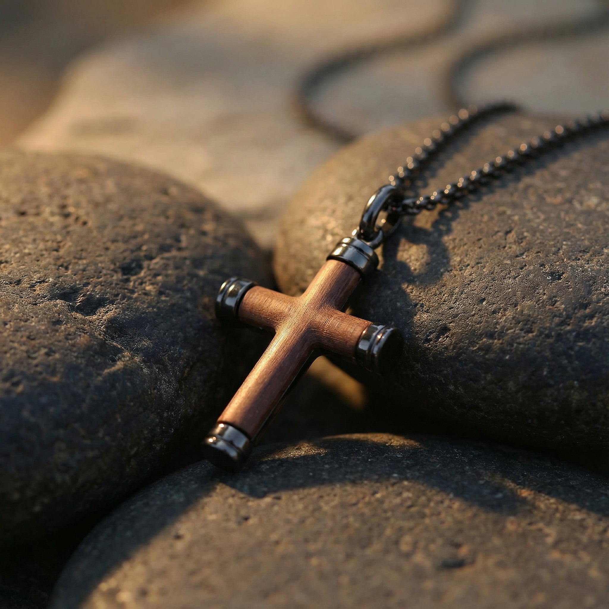 Colgante de Cruz de Madera Artesanal para Hombre | Regalo con Significado