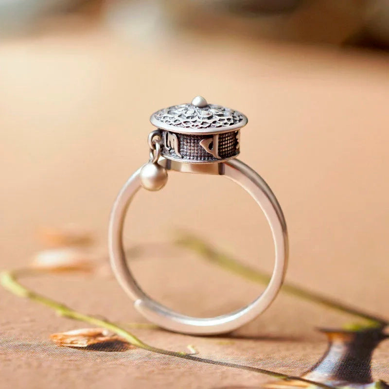 ANILLO TIBETANO GIRATORIO MANDALA 2x1 Riva Beauty Shop