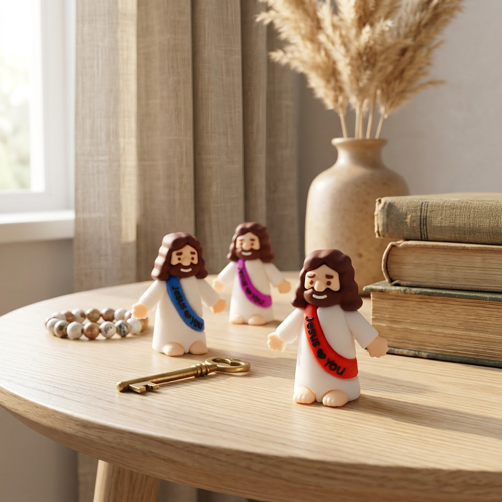 Mini Figuras de Jesús | Decoración Cristiana | Recuerdos Bautizo, Comunión y Confirmación