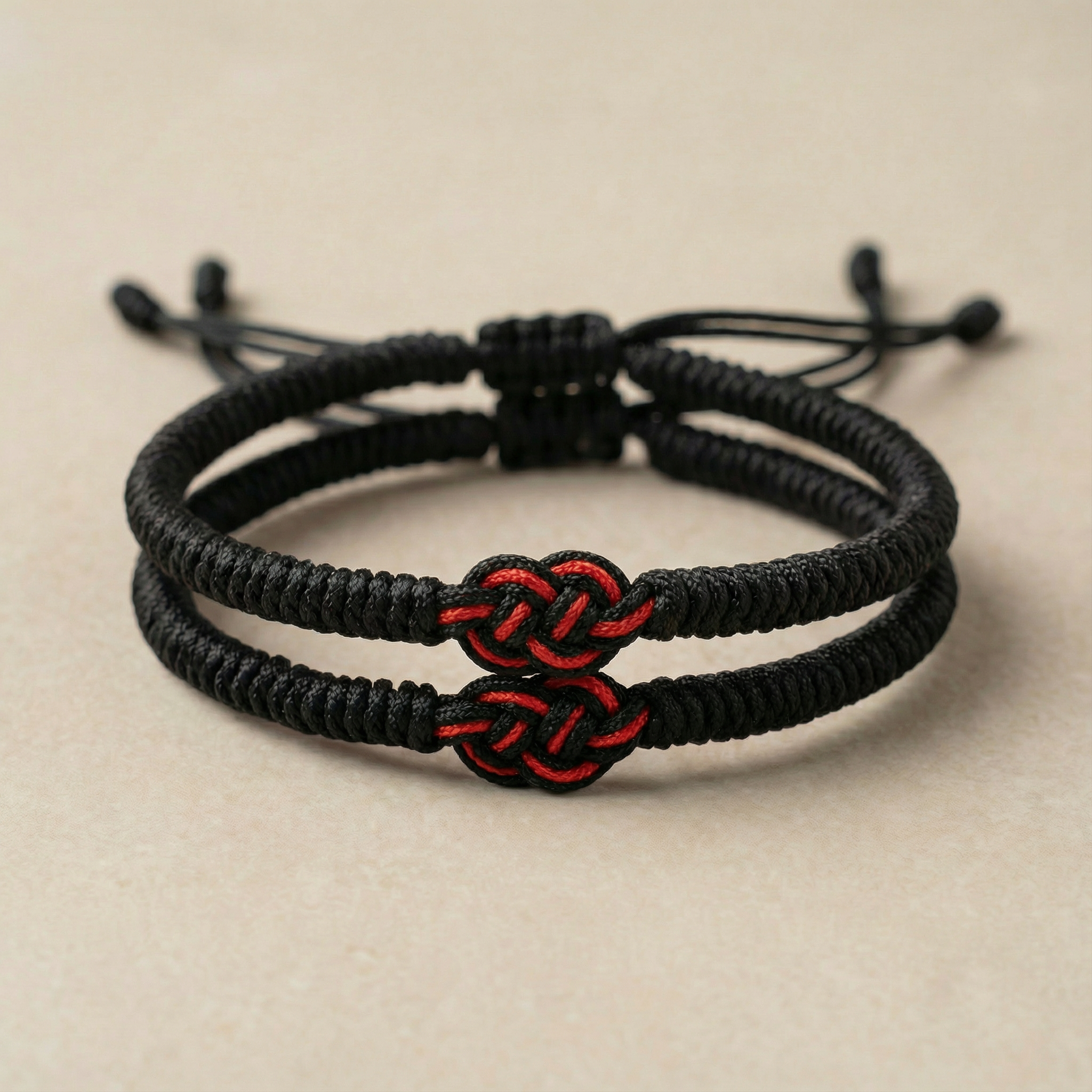HARMONY - Set of handmade Buddhist Lucky Knot Bracelets