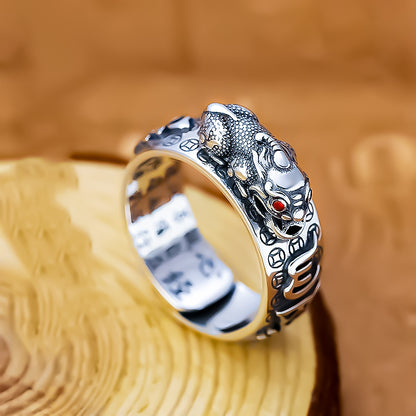 TIBETAN RING ROTATING RING WITH MANTRA "Om Mani Padme Hum"