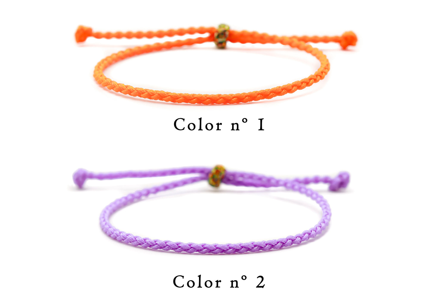 VIBRACIÓN TONOS MEDIOS - Pulsera de nudos budistas de la suerte hecho a mano, Varios colores