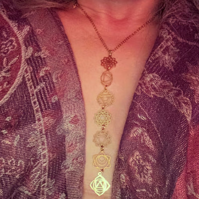 Colgante Chakras | Equilibrio y Energía Interior | Acero Inoxidable con baño oro 18K o plata