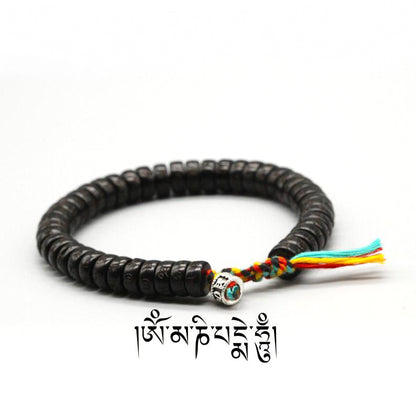 Tibetan Buddhist Bracelet with Coconut Beads