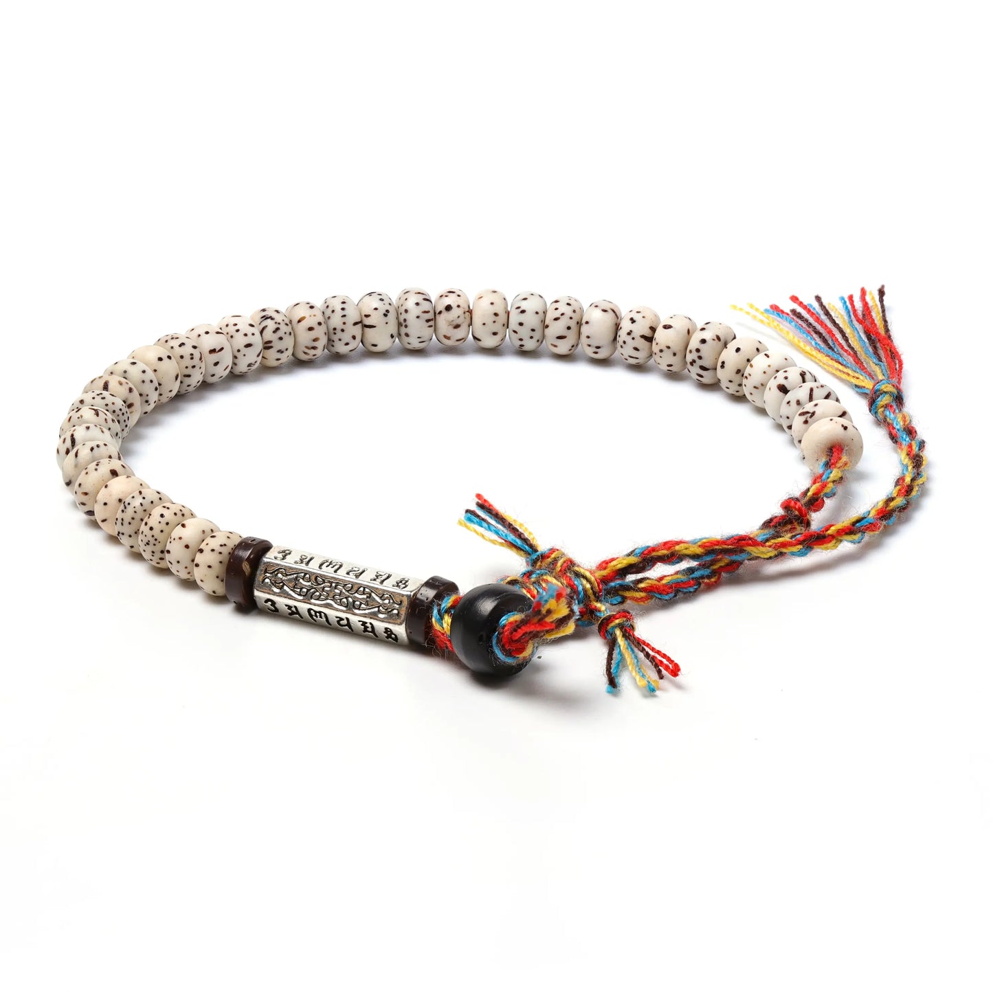 Handmade Tibetan Buddhist bracelet with hand carved bodhi seeds, super thin style