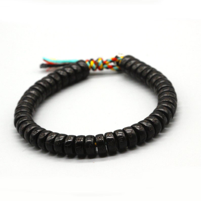 Tibetan Buddhist Bracelet with Coconut Beads