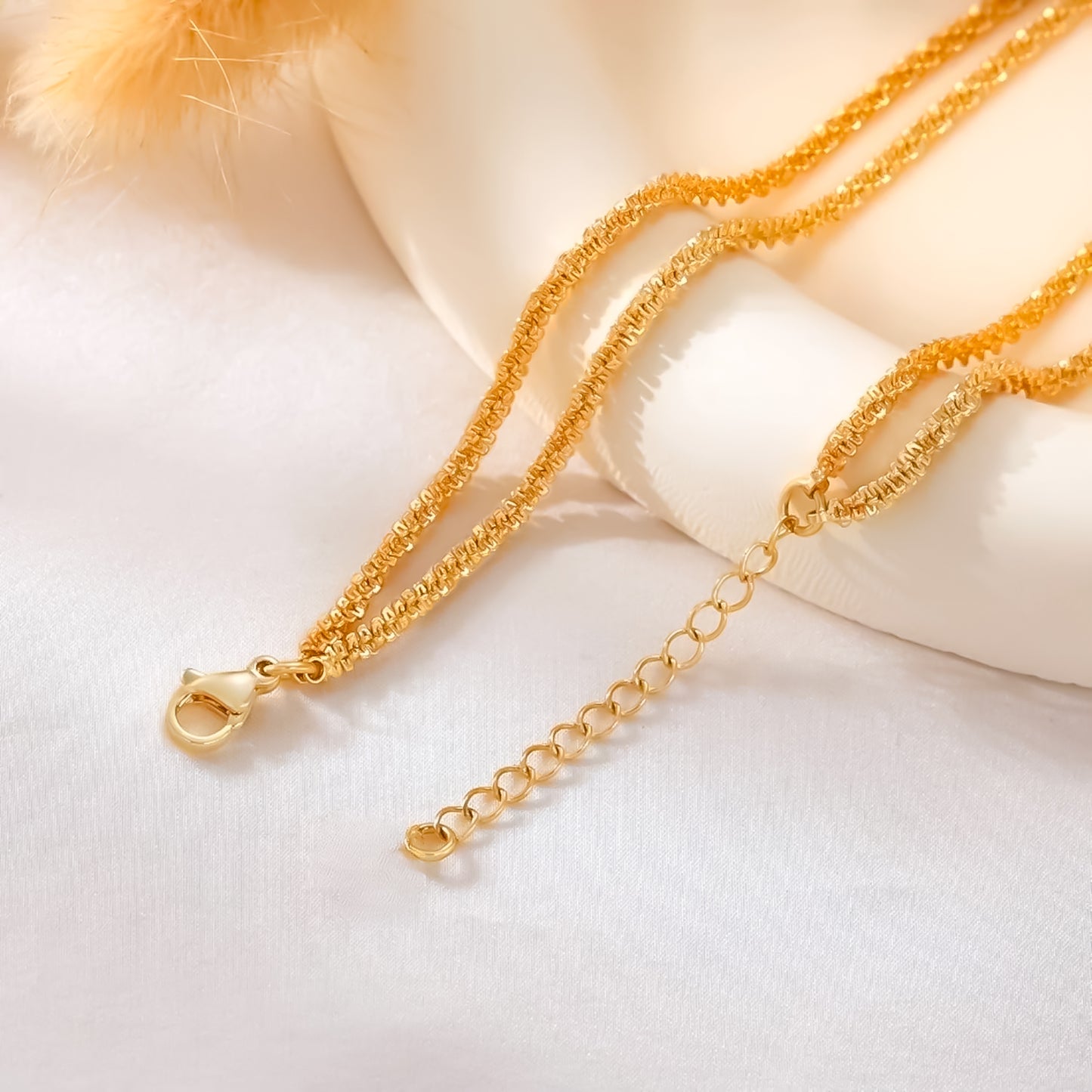 Tobillera Minimalista Doble Cadena | Tobillera Elegante Resistente y Atemporal