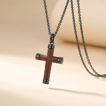 Colgante de Cruz de Madera Artesanal para Hombre | Regalo con Significado
