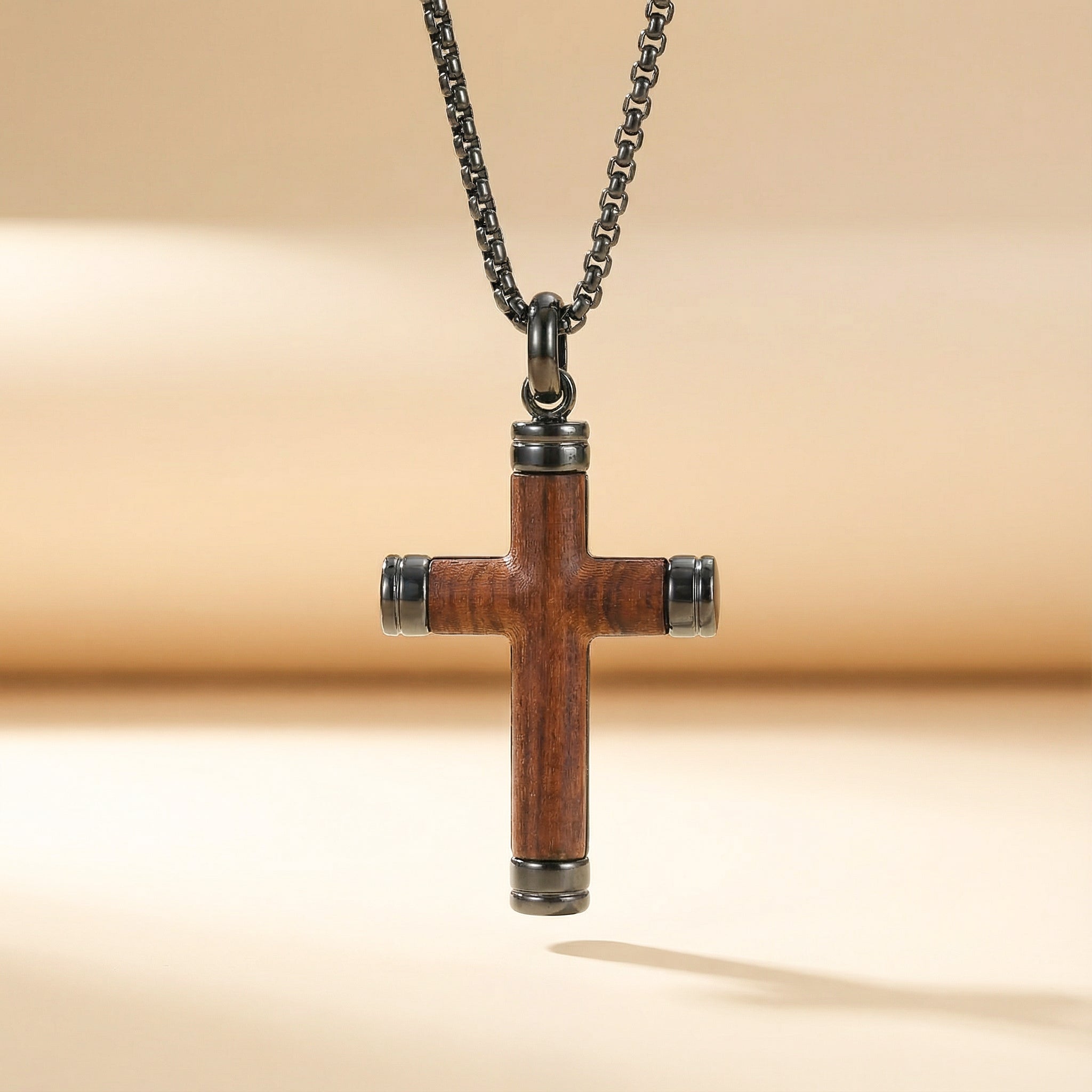 Colgante de Cruz de Madera Artesanal para Hombre | Regalo con Significado