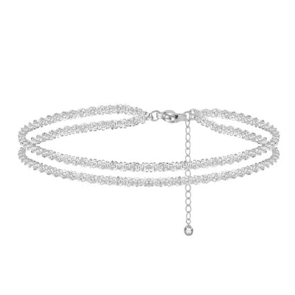 Tobillera Minimalista Doble Cadena | Tobillera Elegante Resistente y Atemporal