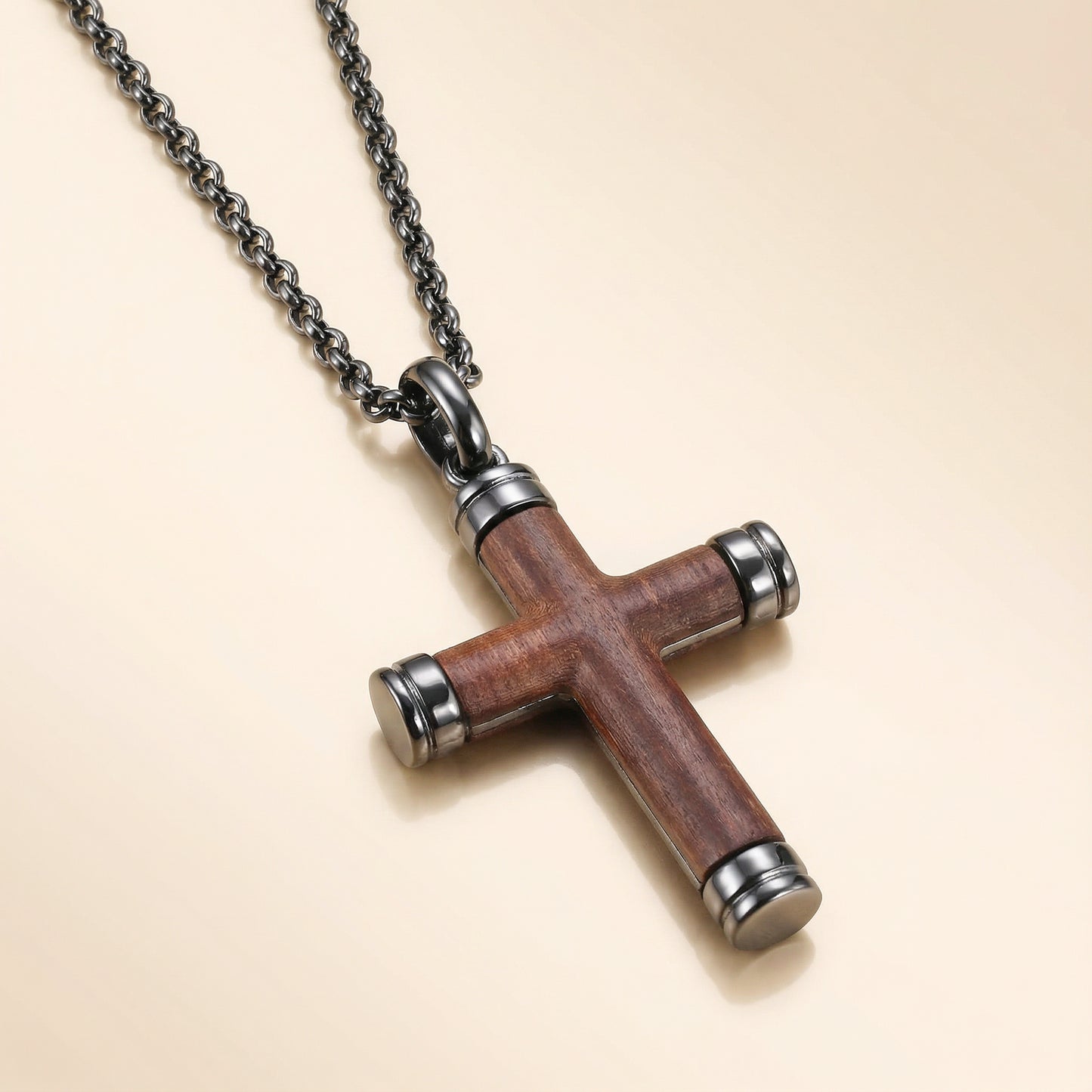 Colgante de Cruz de Madera Artesanal para Hombre | Regalo con Significado