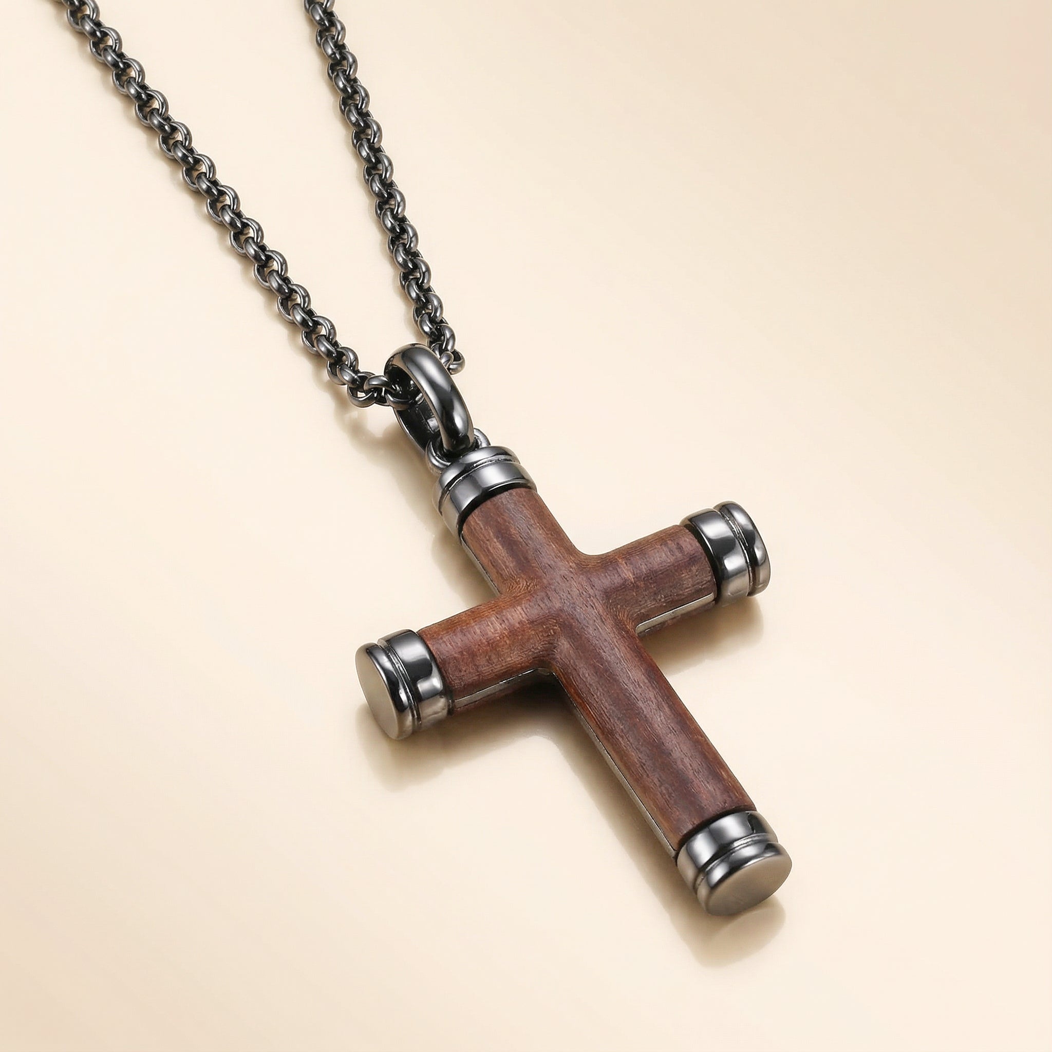 Colgante de Cruz de Madera Artesanal para Hombre | Regalo con Significado