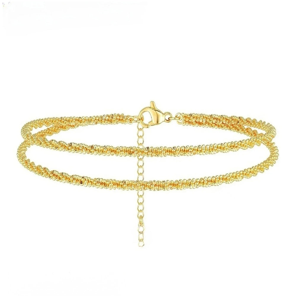 Tobillera Minimalista Doble Cadena | Tobillera Elegante Resistente y Atemporal