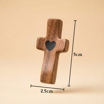 Set de 3 Cruces de Madera Decorativas | Símbolo con Significado | Para Hogar, Oficina o Regalo Especial