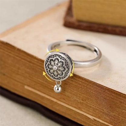 MANDALA FLOWER RING · TIBETAN ROTATING RING