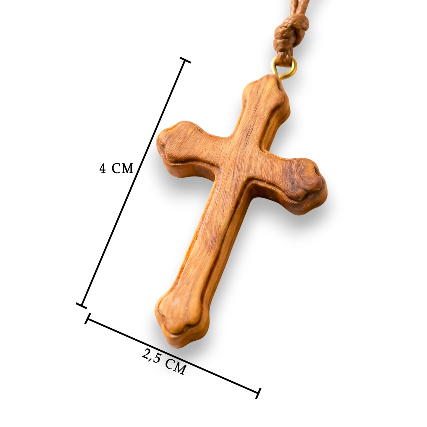 Colgante cruz de olivo hecha a mano | Protección y Artesanía