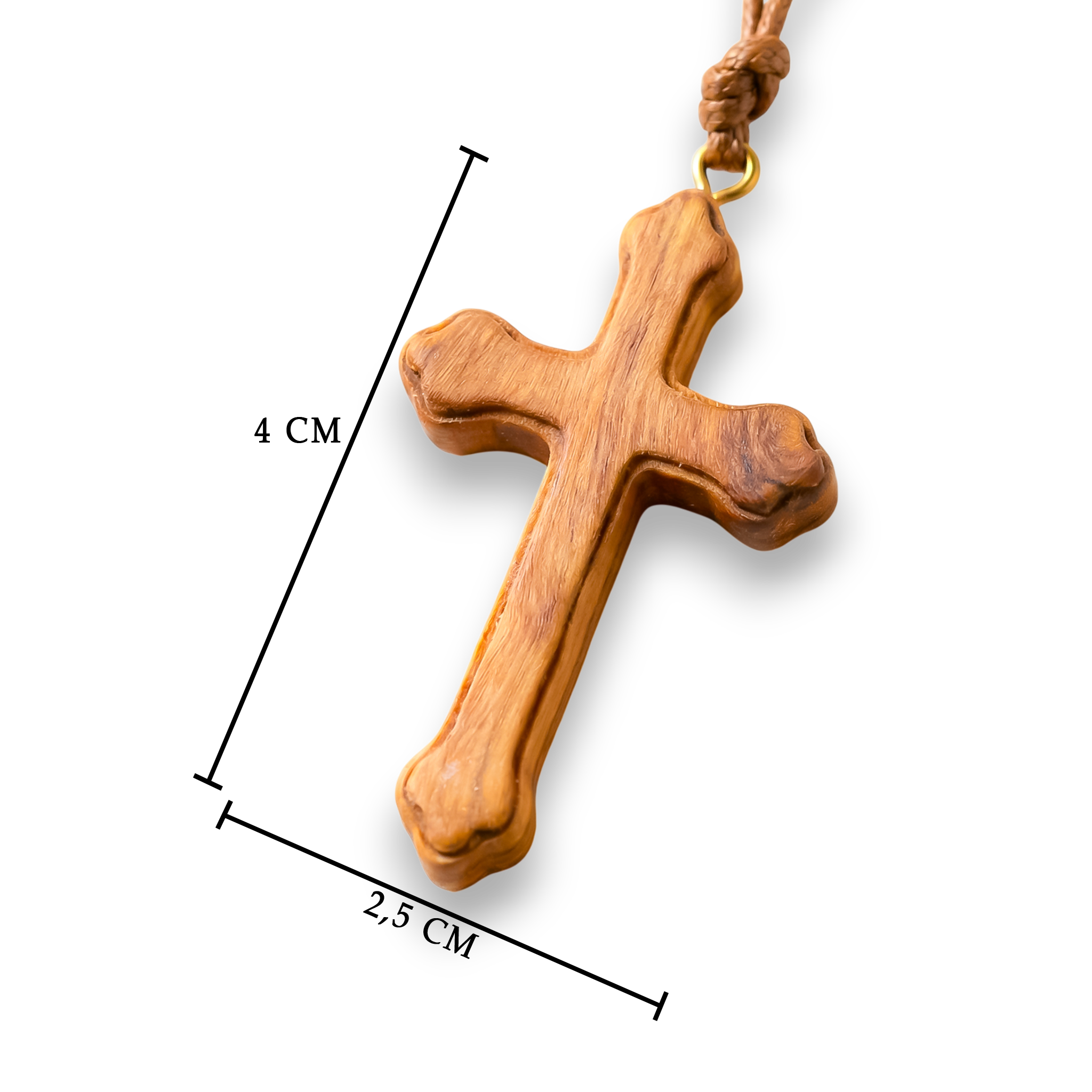 Colgante cruz de olivo hecha a mano | Protección y Artesanía