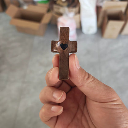 Set 1 Cruz de Madera + 1 Llavero cruz | Símbolo de Fe  | Amor y Protección en tu Mano