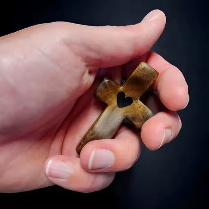 Set de 3 Cruces de Madera Decorativas | Símbolo con Significado | Para Hogar, Oficina o Regalo Especial