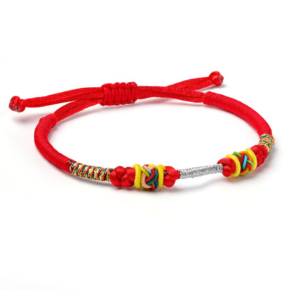 Handmade Tibetan Buddhist Bracelet Lucky Knots Resilience