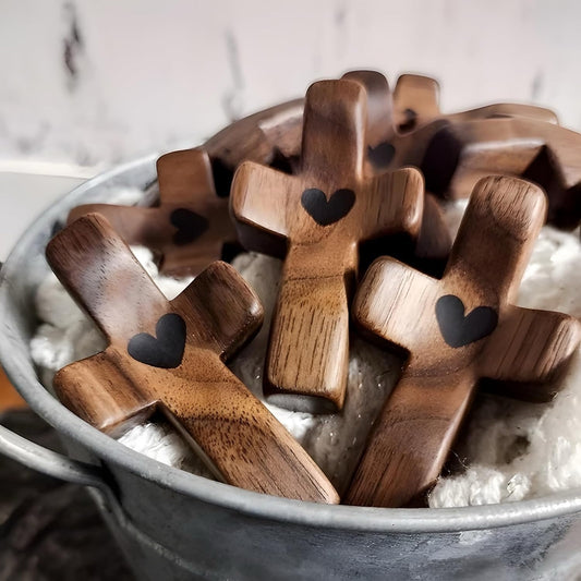 Set de 3 Cruces de Madera Decorativas | Símbolo con Significado | Para Hogar, Oficina o Regalo Especial
