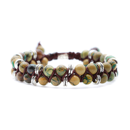 OCEAN JASPER BRACELET (BOHO STYLE) - Healing Natural Stone Bracelet