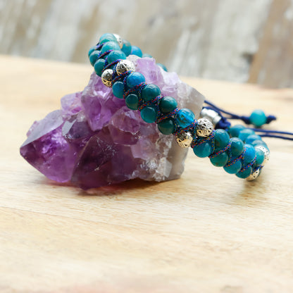 PULSERA APATITA (ESTILO BOHO) - Pulsera de piedra natural curativa