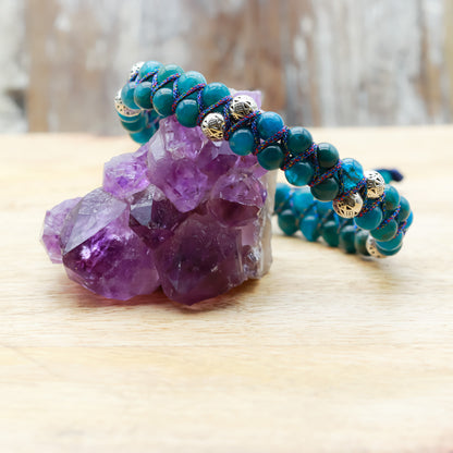 PULSERA APATITA (ESTILO BOHO) - Pulsera de piedra natural curativa