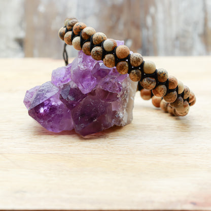 PULSERA JASPE PIEL DE LEOPARDO (ESTILO BOHO) - Pulsera de piedra natural curativa