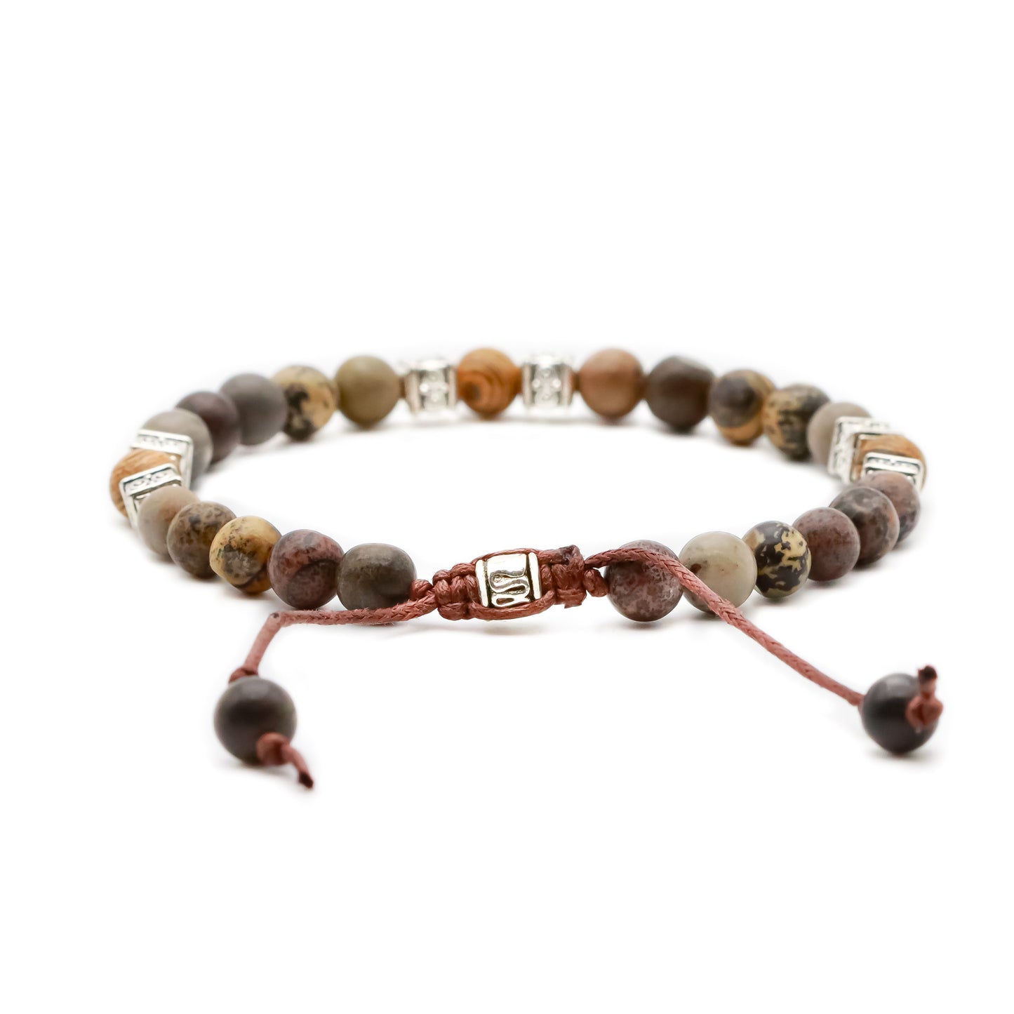 MATTE PICASSO JASPER BRACELET (BOHO STYLE) - Healing natural stone bracelet