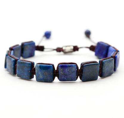 MINIMALIST SHAMBALA BRACELET · LAPISLAZULI (BOHO STYLE) - Healing natural stone bracelet