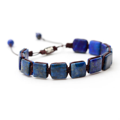 MINIMALIST SHAMBALA BRACELET · LAPISLAZULI (BOHO STYLE) - Healing natural stone bracelet