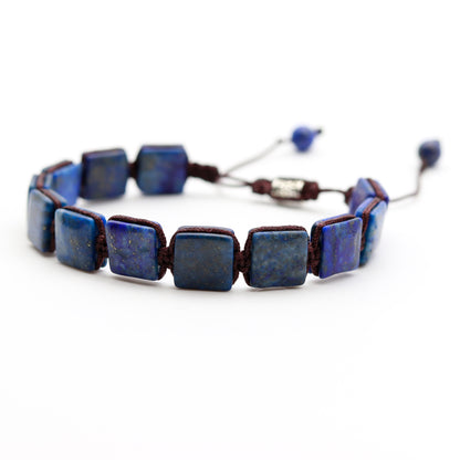 MINIMALIST SHAMBALA BRACELET · LAPISLAZULI (BOHO STYLE) - Healing natural stone bracelet