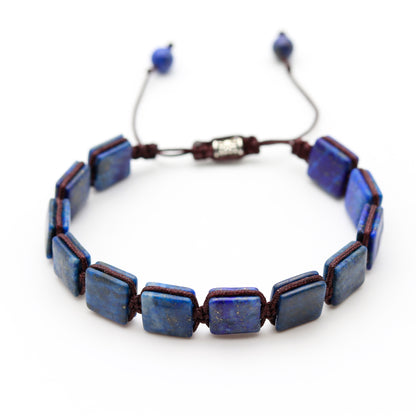 MINIMALIST SHAMBALA BRACELET · LAPISLAZULI (BOHO STYLE) - Healing natural stone bracelet