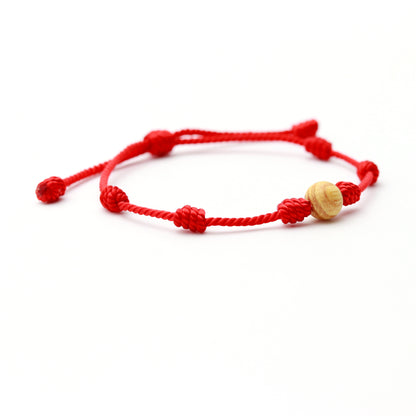 Red bracelet seven knots, red bracelet 7 knots of luck , KABBALAH,protection,