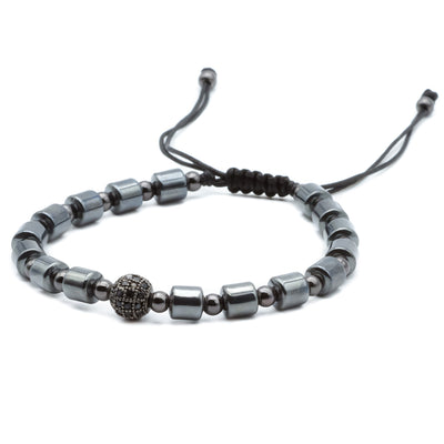 Bracelet Shamballa de Hematita, Natural Stone, Bracelet Man