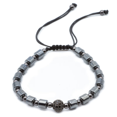 Bracelet Shamballa de Hematita, Natural Stone, Bracelet Man