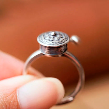 MANDALA FLOWER RING · TIBETAN ROTATING RING