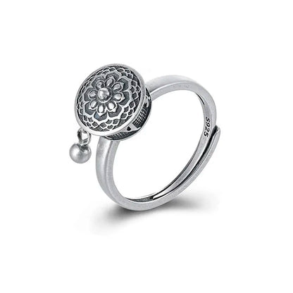 MANDALA FLOWER RING · TIBETAN ROTATING RING