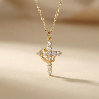 Sun Amulet choker with natural aventurine stone plated in 18k gold 