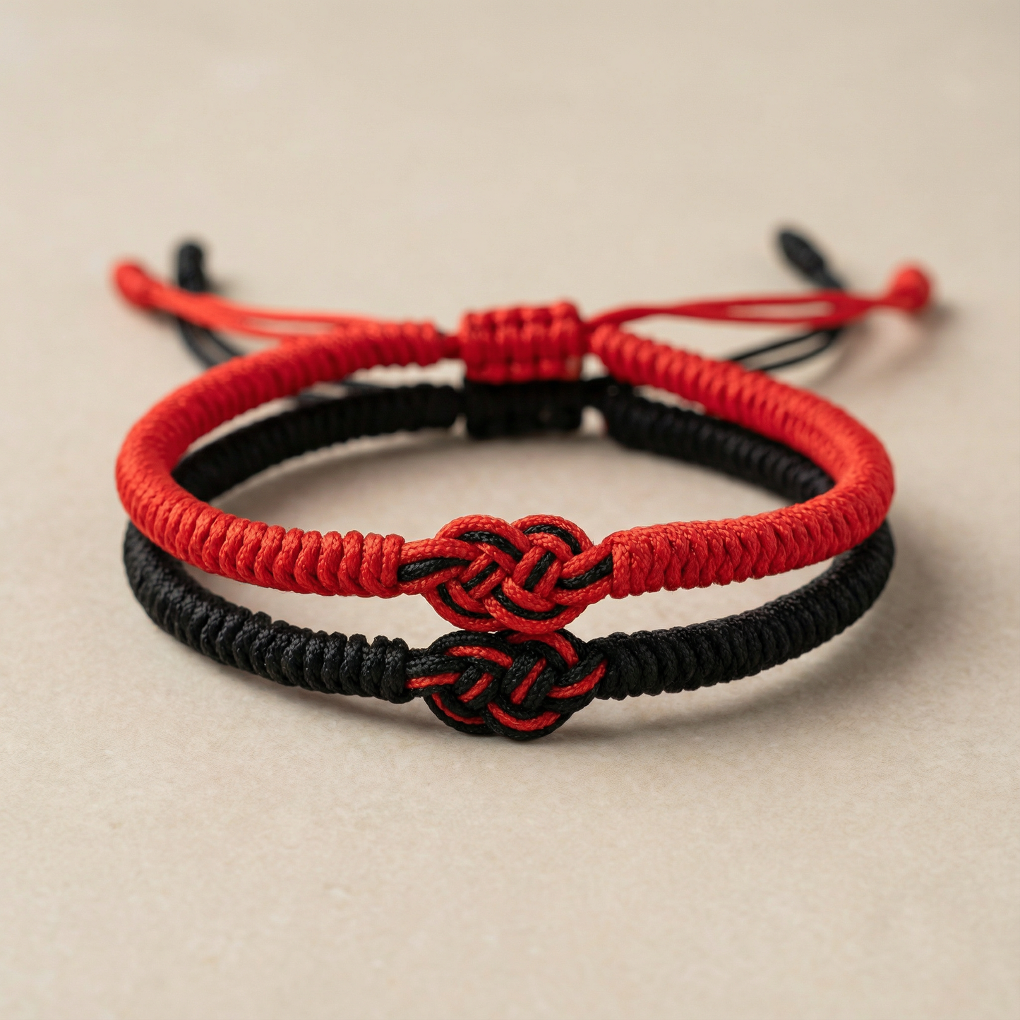 HARMONY - Set of handmade Buddhist Lucky Knot Bracelets