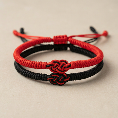 HARMONY - Set of handmade Buddhist Lucky Knot Bracelets