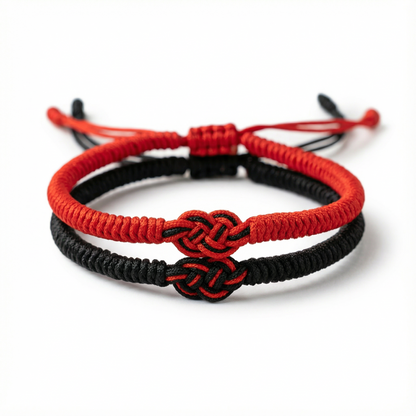 HARMONY - Set of handmade Buddhist Lucky Knot Bracelets
