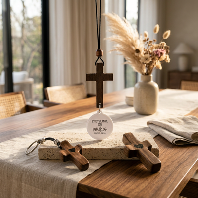 Pack de Fe y Conexión | Llavero, Coche y Mano | Lleva Tu Luz a Todas Partes.