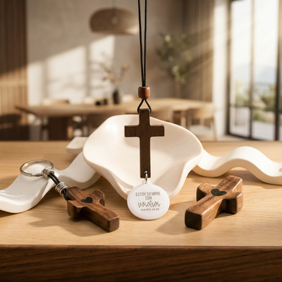 Pack de Fe y Conexión | Llavero, Coche y Mano | Lleva Tu Luz a Todas Partes.