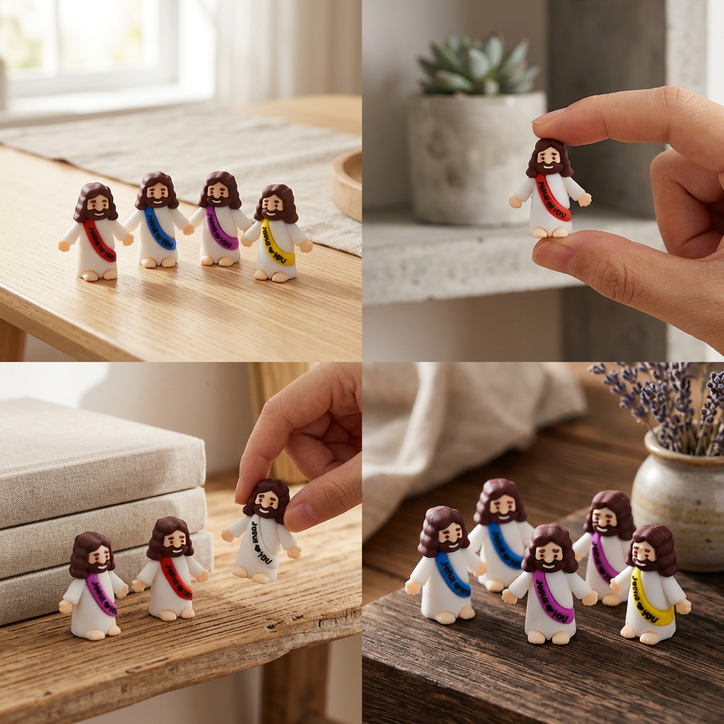 Mini Figuras de Jesús | Decoración Cristiana | Recuerdos Bautizo, Comunión y Confirmación