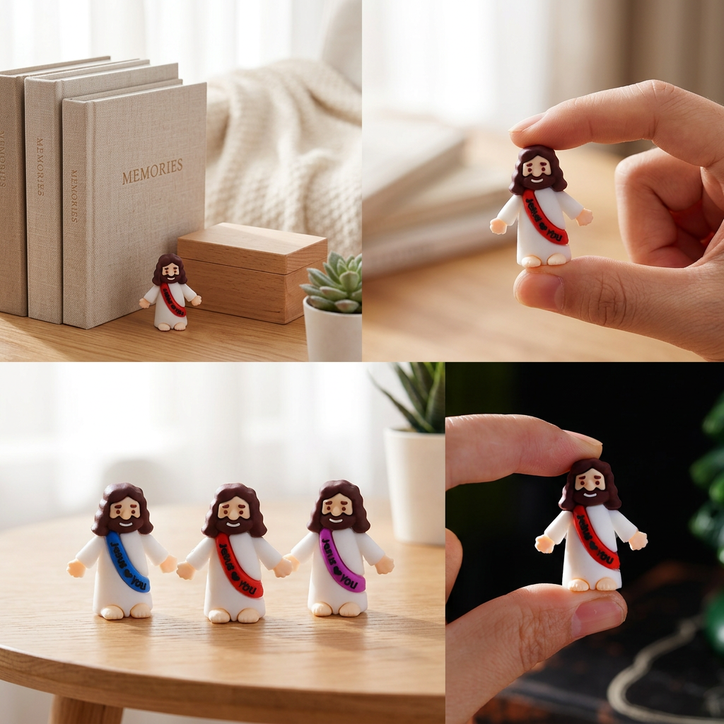 Mini Figuras de Jesús | Decoración Cristiana | Recuerdos Bautizo, Comunión y Confirmación