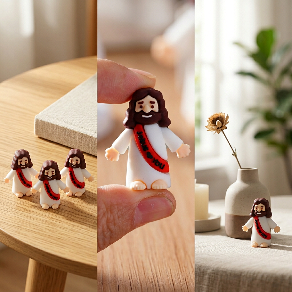 Mini Figuras de Jesús | Decoración Cristiana | Recuerdos Bautizo, Comunión y Confirmación